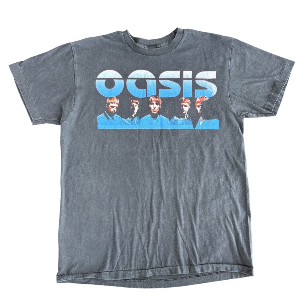 Vintage Oasis 2002 World Tour T Shirt Mens Size Large 90s rock REPRINT